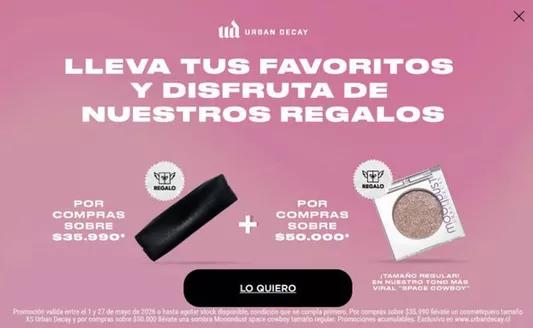 Catálogo Urban Decay | Ofertas promocional! | 2026-05-05T00:00:00.000Z - 2026-05-27T00:00:00.000Z