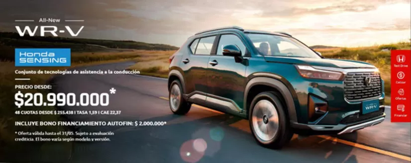 Catálogo Honda en San Francisco de Mostazal | Ofertas exclusivos! | 2026-05-18T00:00:00.000Z - 2026-05-31T00:00:00.000Z