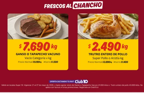 Catálogo Super 10 en Monte Águila | Ofertas Super 10 | 2026-05-21T00:00:00.000Z - 2026-05-27T00:00:00.000Z