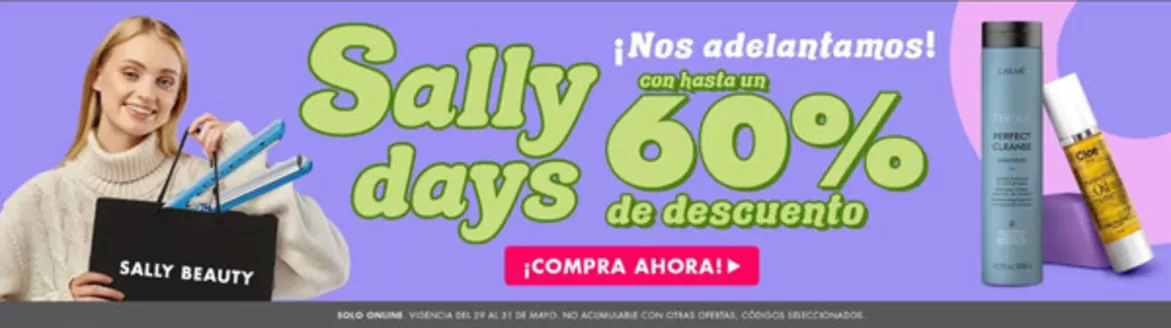Catálogo Sally Beauty | Con hasta un 60% de desuento! | 2026-05-29T00:00:00.000Z - 2026-05-31T00:00:00.000Z