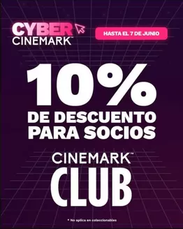 Catálogo Cinemark | 10% de descuento! | 2026-06-05T00:00:00.000Z - 2026-06-07T00:00:00.000Z