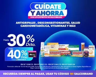 Catálogo Salcobrand en Concepción | Ofertas principales para todos los clientes | 2026-06-10T00:00:00.000Z - 2026-06-25T00:00:00.000Z