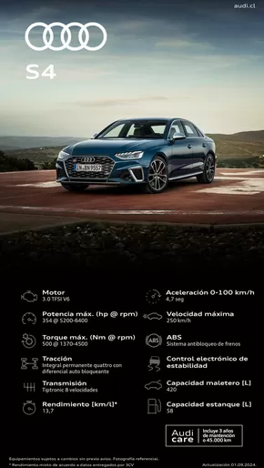Catálogo Audi en Las Condes | Audi Ficha Técnica S4 | 2025-03-27T00:00:00.000Z - 2026-03-27T00:00:00.000Z
