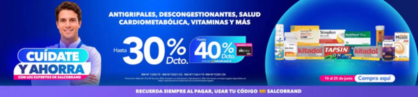 Catálogo Salcobrand en Litueche | Ofertas Salcobrand | 2026-06-10T00:00:00.000Z - 2026-06-25T00:00:00.000Z
