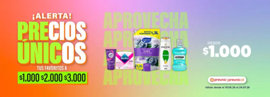 Catálogo PreUnic | Ofertas principales para todos los cazadores de gangas | 2026-06-19T00:00:00.000Z - 2026-07-24T00:00:00.000Z