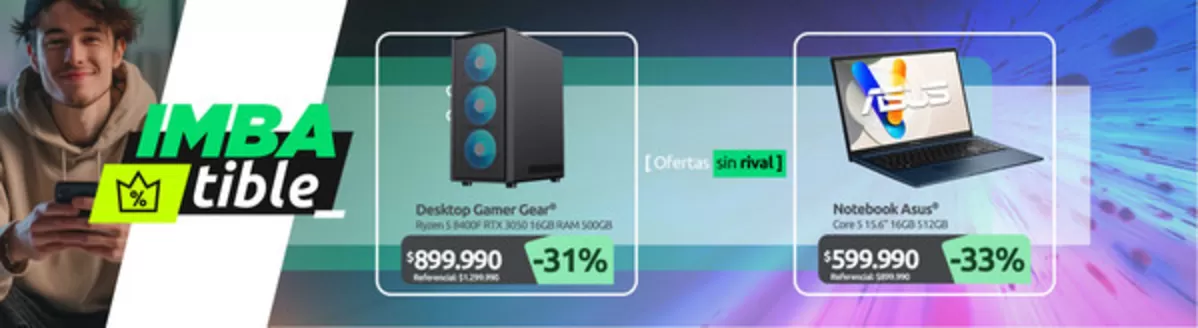 Catálogo PC Factory en Valparaíso | Ofertas principales y descuentos | 2026-07-03T00:00:00.000Z - 2026-07-17T00:00:00.000Z