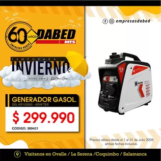 Catálogo Dabed en Puente Alto | Excelente oferta para todos los clientes | 2026-07-01T00:00:00.000Z - 2026-07-31T00:00:00.000Z
