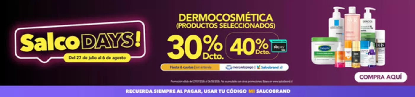 Catálogo Salcobrand en Chicureo | Ofertas Salcobrand | 2026-07-27T00:00:00.000Z - 2026-08-06T00:00:00.000Z