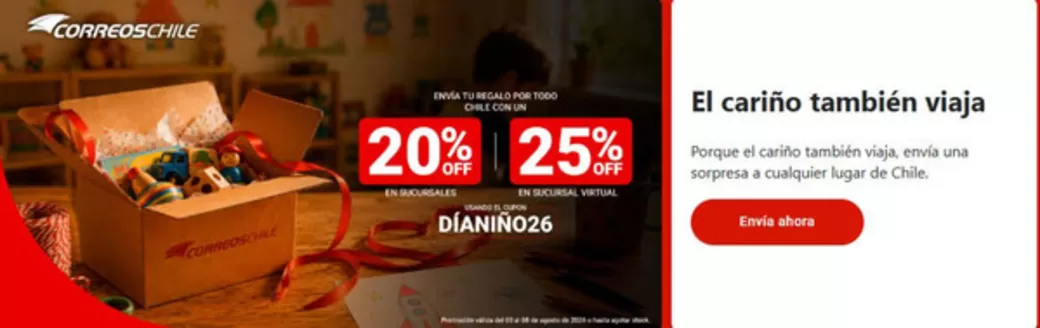 Catálogo Correo Chile en Providencia | 20-25% Off! | 2026-08-05T00:00:00.000Z - 2026-08-08T00:00:00.000Z