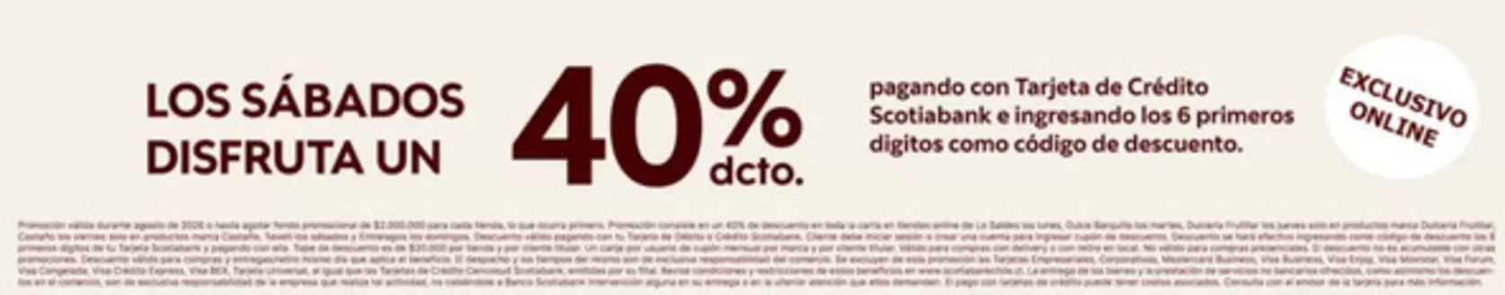 Catálogo Tavelli | 40% dcto. | 2026-08-13T00:00:00.000Z - 2026-08-31T00:00:00.000Z