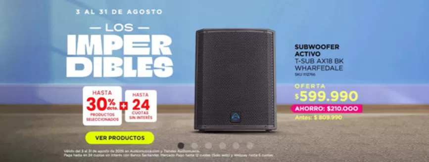 Catálogo Audiomusica en Cerrillos | 25-30% dcto! | 2026-08-20T00:00:00.000Z - 2026-08-31T00:00:00.000Z