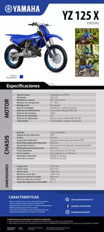 Catálogo Yamaha en La Florida | YZ 125 X 2025 | 2026-09-15T00:00:00.000Z - 2026-09-29T00:00:00.000Z