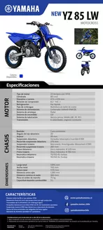 Catálogo Yamaha | YZ 85 1 | 2026-09-15T00:00:00.000Z - 2026-09-29T00:00:00.000Z