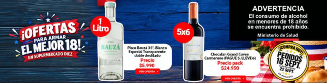 Catálogo Supermercado Diez en Chiguayante | Ofertas exclusivos! | 2026-09-17T00:00:00.000Z - 2026-09-30T00:00:00.000Z