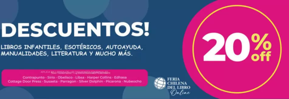 Catálogo Feria Chilena del Libro | 20-25% Off! | 2026-09-21T00:00:00.000Z - 2026-10-04T00:00:00.000Z