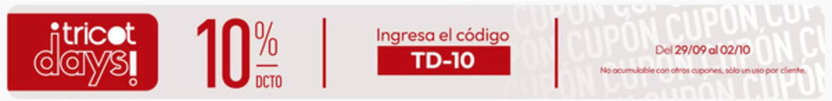 Catálogo Tricot en La Florida | Ofertas principales y descuentos | 2026-10-01T00:00:00.000Z - 2026-10-15T00:00:00.000Z