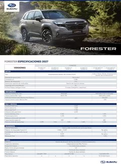Catálogo Subaru en Las Condes | Spec forester 2027 a4 | 2026-01-01T00:00:00.000Z - 2026-12-31T00:00:00.000Z
