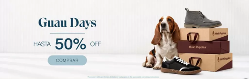 Catálogo Hush Puppies en Cerrillos | Hasta 50% Off! | 2026-10-09T00:00:00.000Z - 2026-10-23T00:00:00.000Z