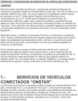 Catálogo Chevrolet en Coquimbo | Terminos condiciones onstar chile | 2026-10-28T00:00:00.000Z - 2026-11-11T00:00:00.000Z