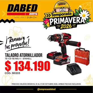 Catálogo Dabed en Cauquenes | Ofertas especiales para ti | 2026-10-01T00:00:00.000Z - 2026-10-31T00:00:00.000Z