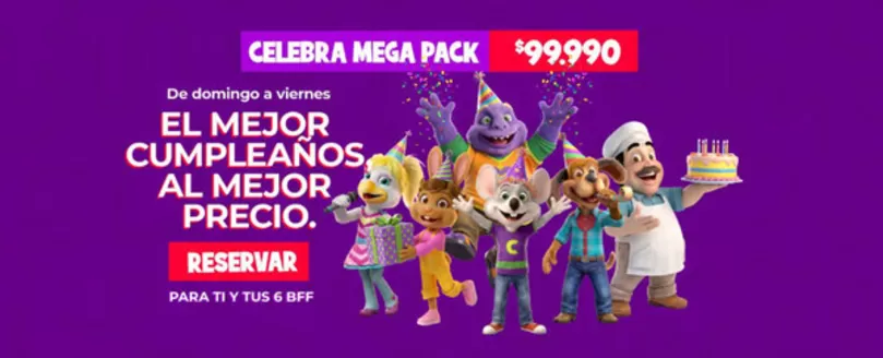 Catálogo Chuck E. Cheese´s | Ofertas promocional! | 2026-10-28T00:00:00.000Z - 2026-11-15T00:00:00.000Z