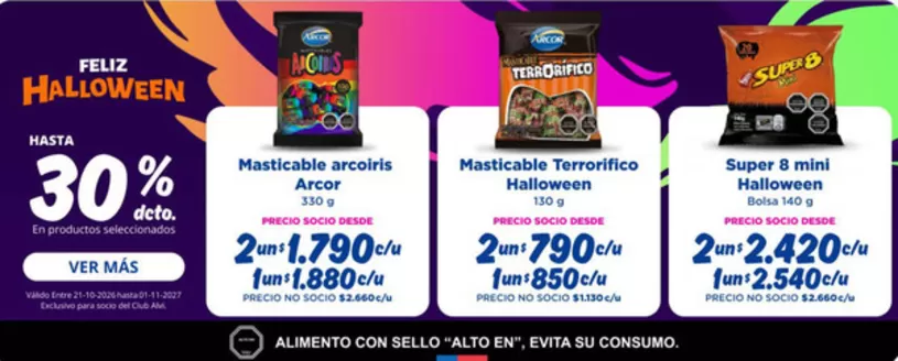Catálogo Alvi en Pelarco | Feliz Halloween | 2026-10-29T00:00:00.000Z - 2027-11-01T00:00:00.000Z