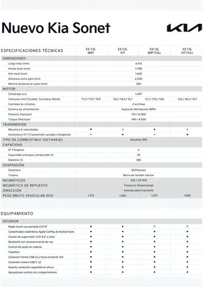 Catálogo Kia | Kia Sonet | 2025-04-28T00:00:00.000Z - 2026-04-28T00:00:00.000Z