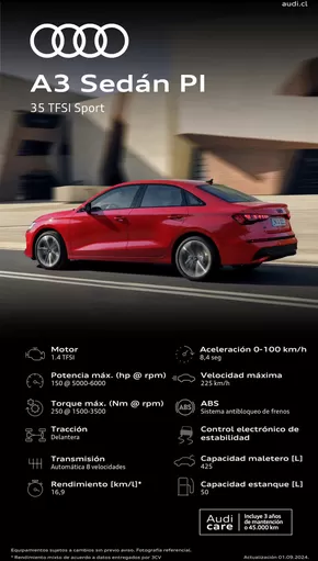 Catálogo Audi en La Serena | Audi A3 Sedán Facelift. | 2025-05-14T00:00:00.000Z - 2026-05-14T00:00:00.000Z