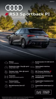 Catálogo Audi en Lo Barnechea | Audi RS3 Sportback Facelift | 2025-05-14T00:00:00.000Z - 2026-05-14T00:00:00.000Z