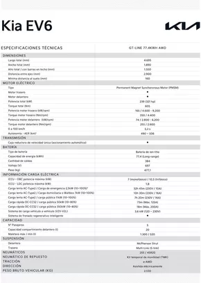 Catálogo Kia | Kia EV6 | 2025-06-03T00:00:00.000Z - 2026-06-03T00:00:00.000Z