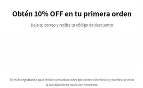 Obtén 10% Off en tu primera orden!