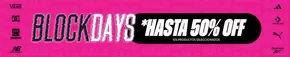 Block days! Hasta 50% Off.