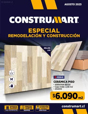 Catálogo Construmart en Talcahuano | Ofertas principales para todos los cazadores de gangas | 2025-08-01T00:00:00.000Z - 2025-08-31T00:00:00.000Z