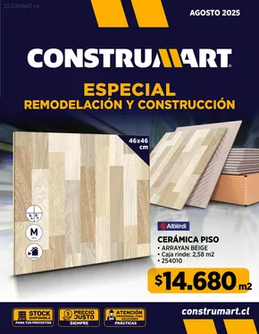 Catálogo Construmart en La Florida | Ofertas exclusivas para nuestros clientes | 2025-08-01T00:00:00.000Z - 2025-08-31T00:00:00.000Z