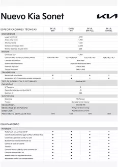 Catálogo Kia | Kia Sonet | 2025-08-18T00:00:00.000Z - 2026-08-18T00:00:00.000Z