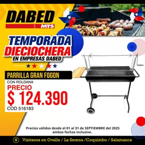 Catálogo Dabed en Concepción | Temporrada dieciochera! | 2025-09-03T00:00:00.000Z - 2025-09-30T00:00:00.000Z