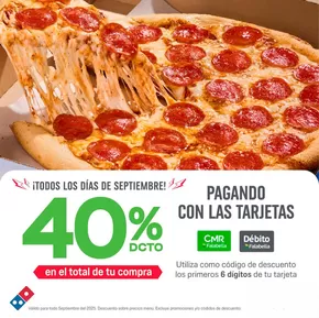 Catálogo Domino's Pizza | Hasta 40% dcto! | 2025-09-11T00:00:00.000Z - 2025-09-30T00:00:00.000Z