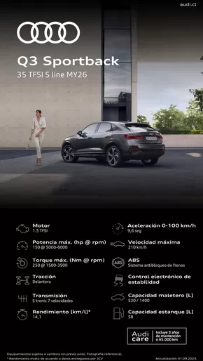 Catálogo Audi en Santiago | Ofertas exclusivas para nuestros clientes | 2025-09-11T00:00:00.000Z - 2026-09-11T00:00:00.000Z