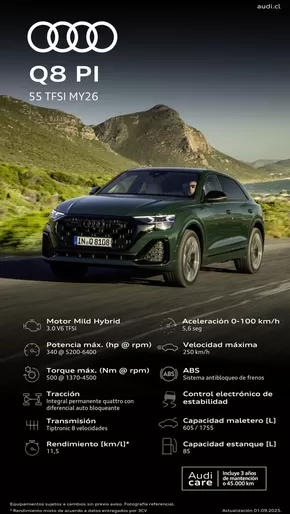 Catálogo Audi en Santiago | Audi Q8. | 2025-09-11T00:00:00.000Z - 2026-09-11T00:00:00.000Z
