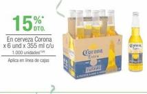 cerveza Corona x 6und x 355ml c/u