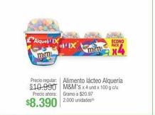 Alimento lácteo Alquería M&M's x 4 und x 100 g c/u