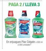 En enjuagues Plax Colgate x 500 ml