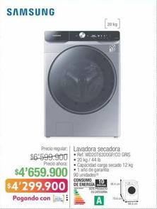 SAMSUNG Lavadora secadora • Ref. WD20T6300GP/CO GRIS • 20 kg / 44 lb