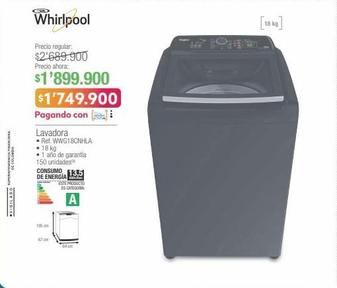 whirlpool Lavadora • Ref. WWG18CNHLA • 18 kg 