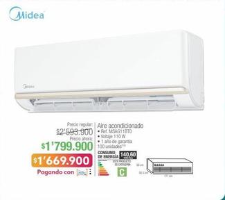 MIDEA Aire acondicionado • Ref. MSAG11BT0 • Voltaje 110 W