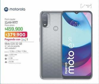 Moto E20 32 GB • 1 año de garantía