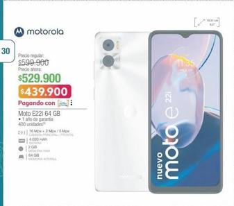 Motorola Moto E22i 64 GB • 1 año de garantía