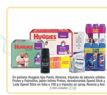 En pañales Huggies tipo Pants, Kleenex