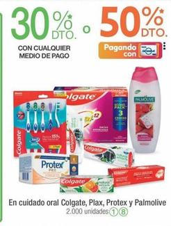 En cuidado oral Colgate, Plax, y Palmolive 