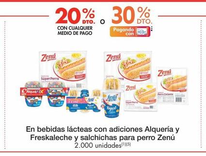En bebidas lácteas con adiciones Alquería y Freskaleche y salchichas para perro Zenú